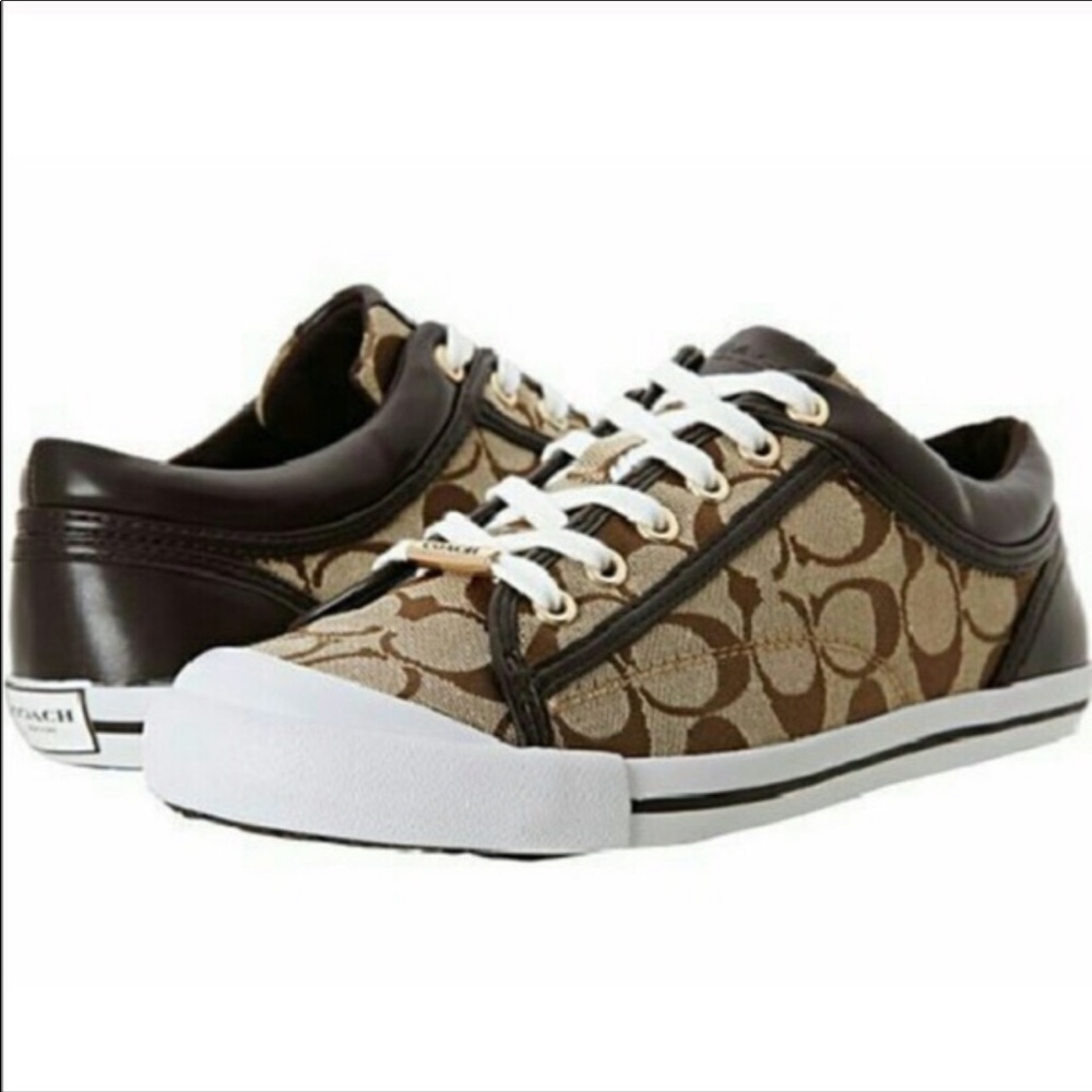 Brown Coach “Francesca” sneakers size 6